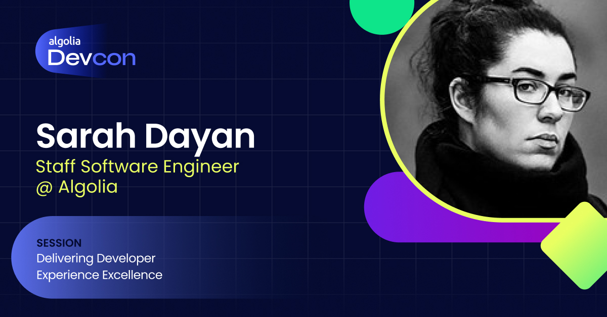 Algolia DevCon developer experience Sarah Dayan