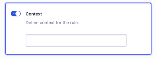Provide a context for which the rules applies