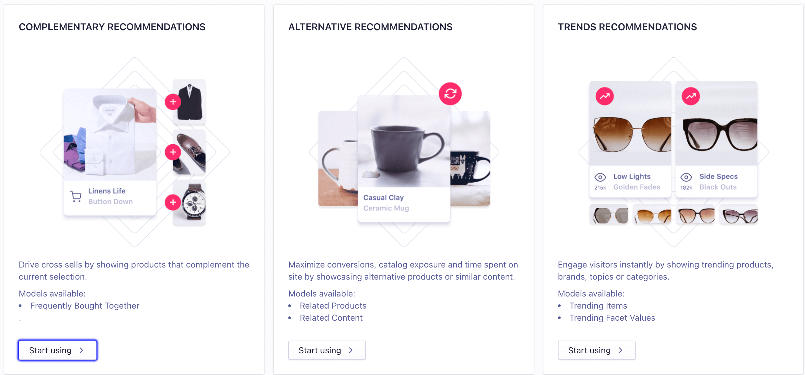 Select your Recommend model in the Algolia dashboard